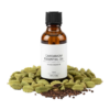 Pure Cardamom Essential Oil 10ml in amber glass bottle