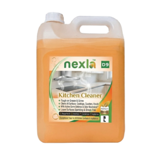 Kitchen Cleaner 5L removes grease, oil and food stains from kitchen surfaces. Ideal cleaning solution for homes and commercial kitchens.