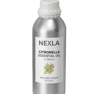 Citronella essential oil 1 litre aluminium can – 100% pure natural steam distilled origin India