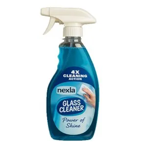 nexla glass cleaner streak free eco friendly 500ml bottle – plant‑based formula for windows and mirrors