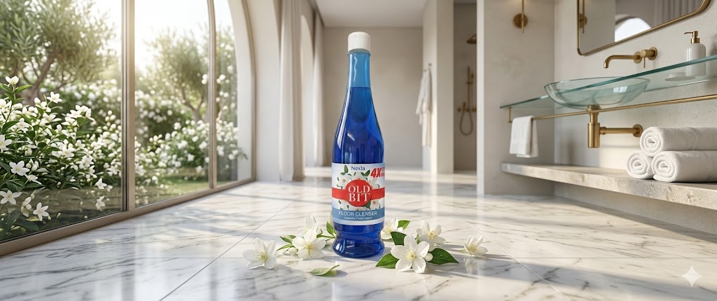 Experience powerful cleaning and long-lasting jasmine freshness with Nexla OLD BIT Jasmine Floor Cleaner.