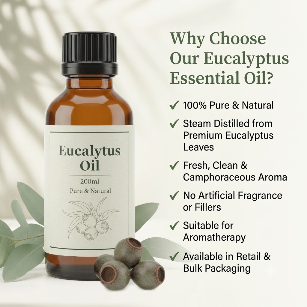 Steam Distilled Eucalyptus Essential Oil