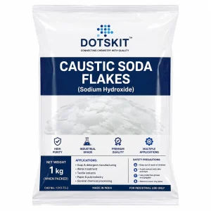 Caustic Soda Flakes | Sodium Hydroxide Flakes – 1kg | 99% Pure for Soap Making & Cleaning
