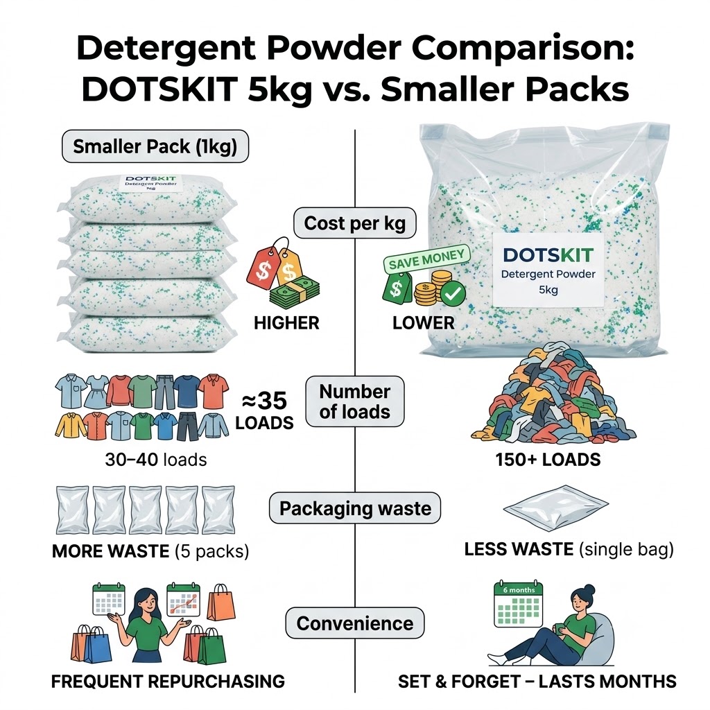 detergent powder 5kg with a scoop – easy dosing for hand and machine wash