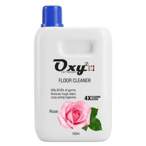 rose floor cleaner bottle with pink rose petals – antibacterial floral freshness for all hard floors