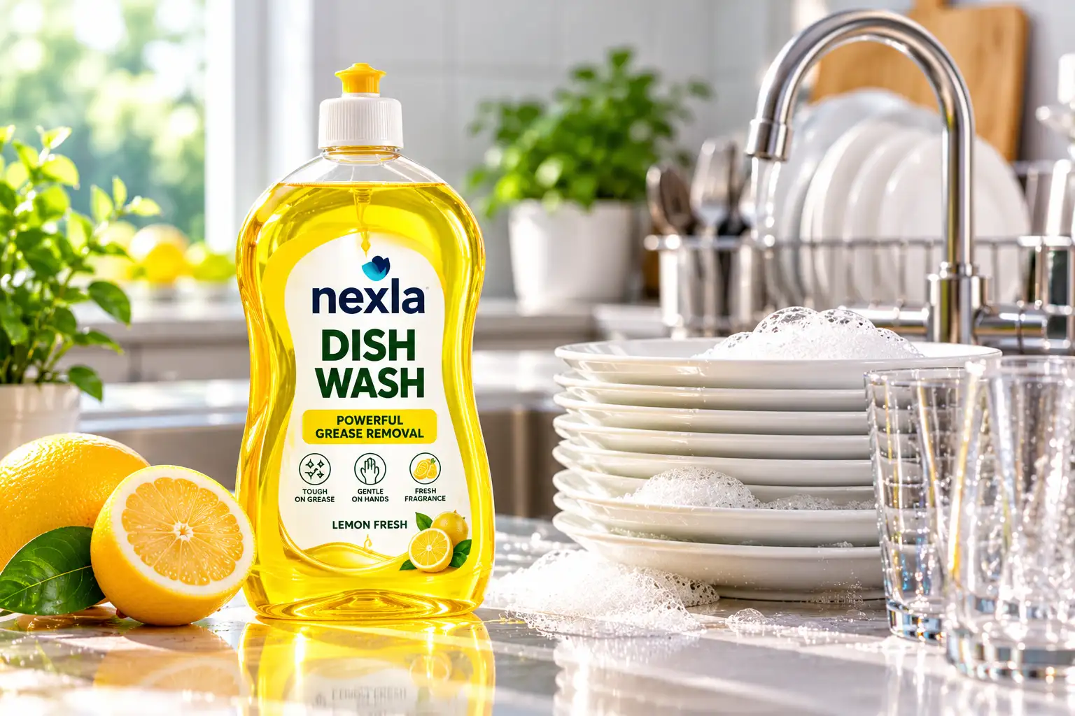 Nexla dish wash liquid for kitchen cleaning