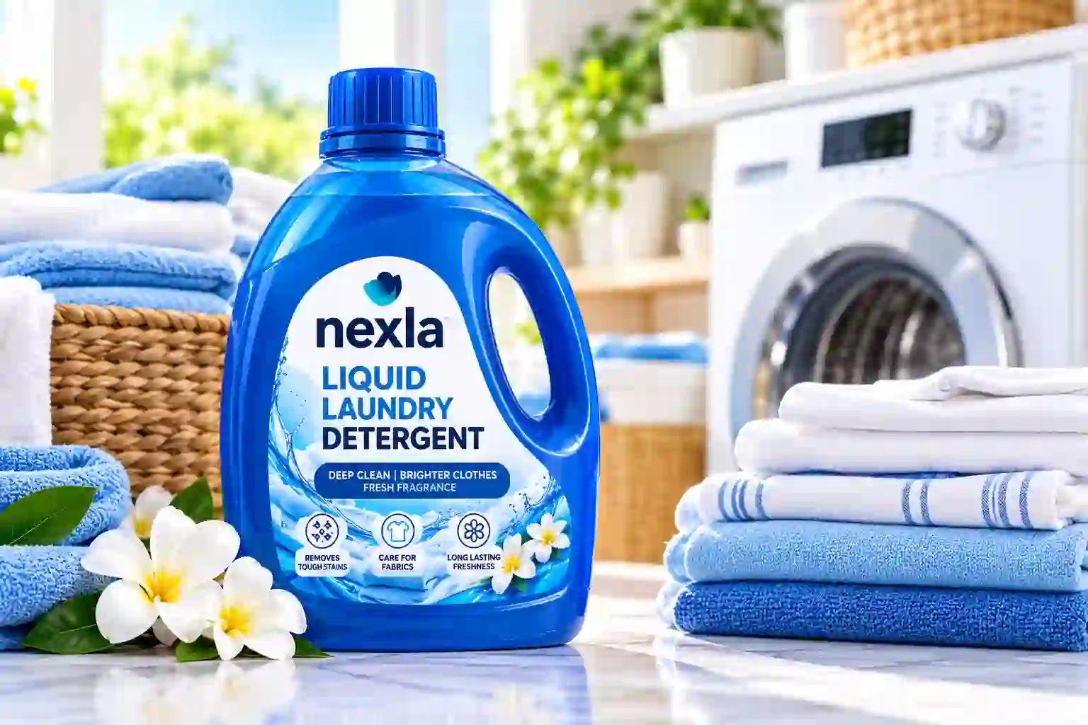 Nexla liquid laundry detergent for washing clothes